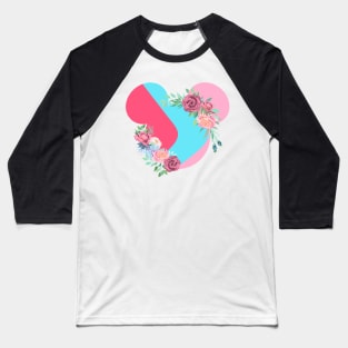 Bubblegum Wall Floral Mouse Baseball T-Shirt